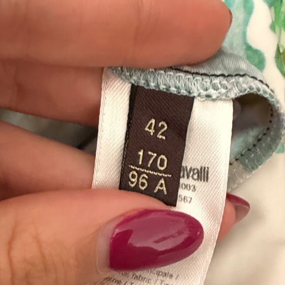 As Is Roberto Cavalli short sleeve stretch sheath dress with clasp - Picture 11 of 15